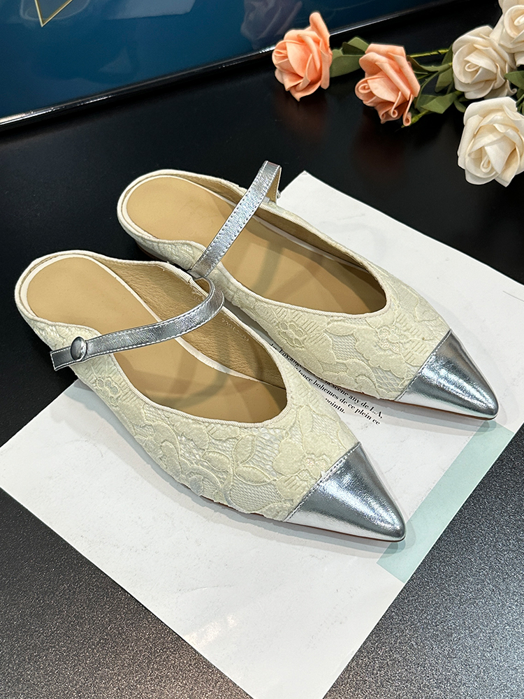 Summer 2025 French-Style Chunky-Heeled Color-Blocked Mules for Women - Genuine Leather Closed-Toe Half-Slippers for Outdoor Wear Summer 2025 French-Style Chunky-Heeled Color-Blocked Mules for Women - Genuine Leather Closed-Toe Half-Slippers for Outdoor Wear