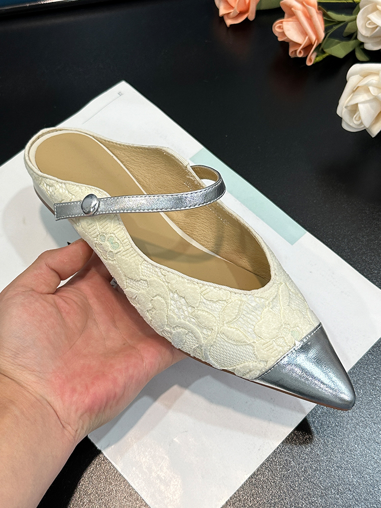 Summer 2025 French-Style Chunky-Heeled Color-Blocked Mules for Women - Genuine Leather Closed-Toe Half-Slippers for Outdoor Wear Summer 2025 French-Style Chunky-Heeled Color-Blocked Mules for Women - Genuine Leather Closed-Toe Half-Slippers for Outdoor Wear