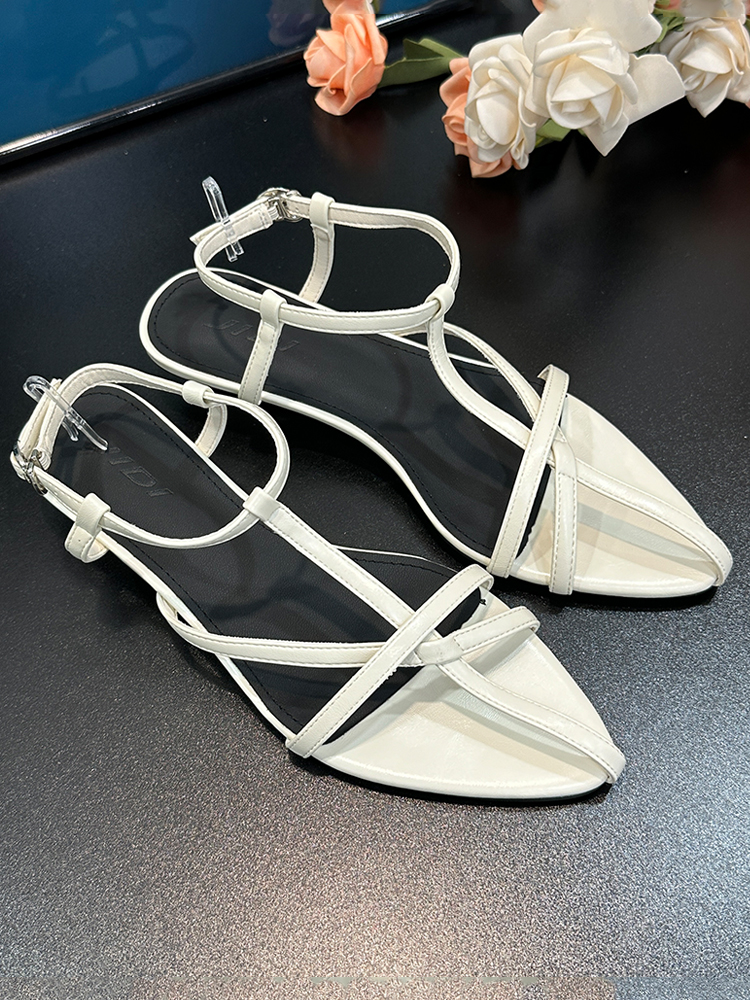 Summer 2025 Open-Toe One-Strap High-Heeled Sandals for Women, Pointed Toe Design, Thin Straps, Perfect for Skirts and Dresses Summer 2025 Open-Toe One-Strap High-Heeled Sandals for Women, Pointed Toe Design, Thin Straps, Perfect for Skirts and Dresses