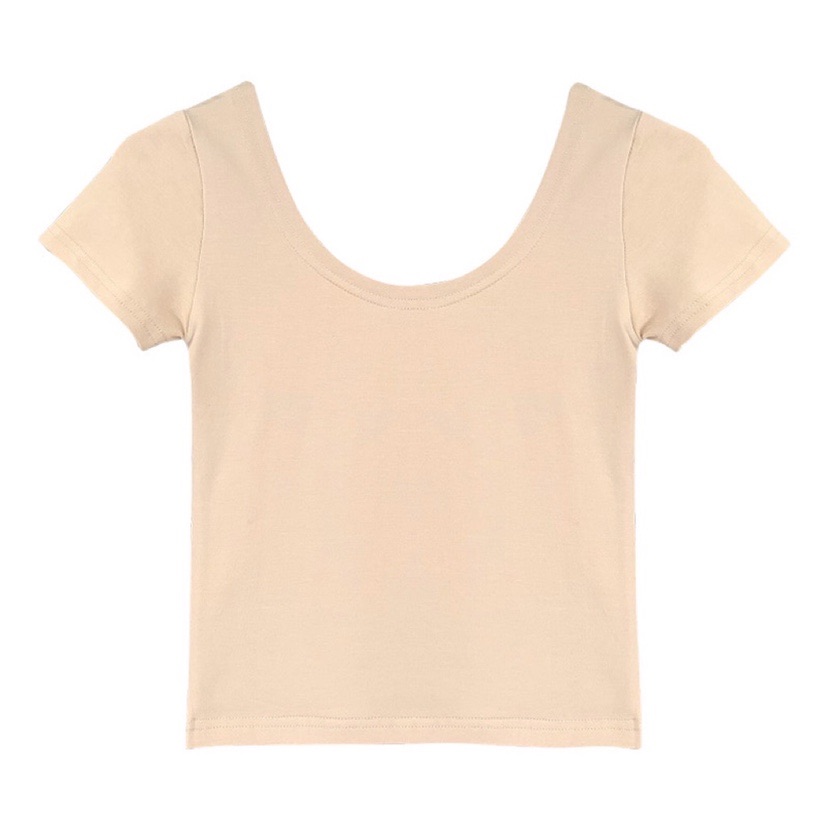 Summer 2025 Sexy Low U-Neck Women's T-Shirt with Waist-Showing Short Sleeves - Dongdaemun Korean Style Fashion Summer 2025 Sexy Low U-Neck Women's T-Shirt with Waist-Showing Short Sleeves - Dongdaemun Korean Style Fashion