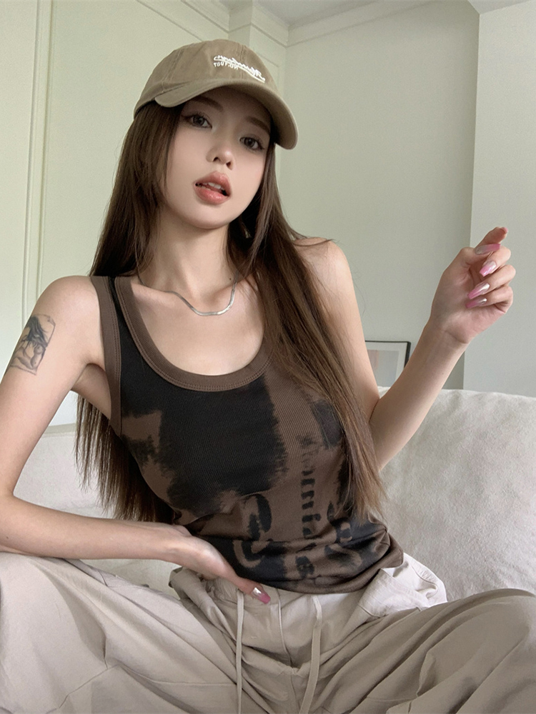 Summer American-Style Spicy Girl Jazz Dance Vest for Women, Slim Fit Wasteland Top, Perfect Music Festival Outfit Summer American-Style Spicy Girl Jazz Dance Vest for Women, Slim Fit Wasteland Top, Perfect Music Festival Outfit