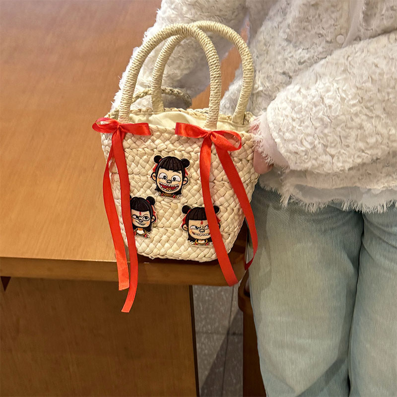 Summer Beach Vacation Woven Bag for Women, Versatile Cute Crossbody Bucket Bag, Straw Style, Perfect for Y2K and Boho Looks Summer Beach Vacation Woven Bag for Women, Versatile Cute Crossbody Bucket Bag, Straw Style, Perfect for Y2K and Boho Looks