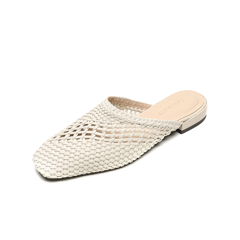 Summer Carnival Woven Hollow-Out Toe Half-Drag Flat Mules for Water Play - Trendy Cool Slippers for Beach and Pool Days Summer Carnival Woven Hollow-Out Toe Half-Drag Flat Mules for Water Play - Trendy Cool Slippers for Beach and Pool Days