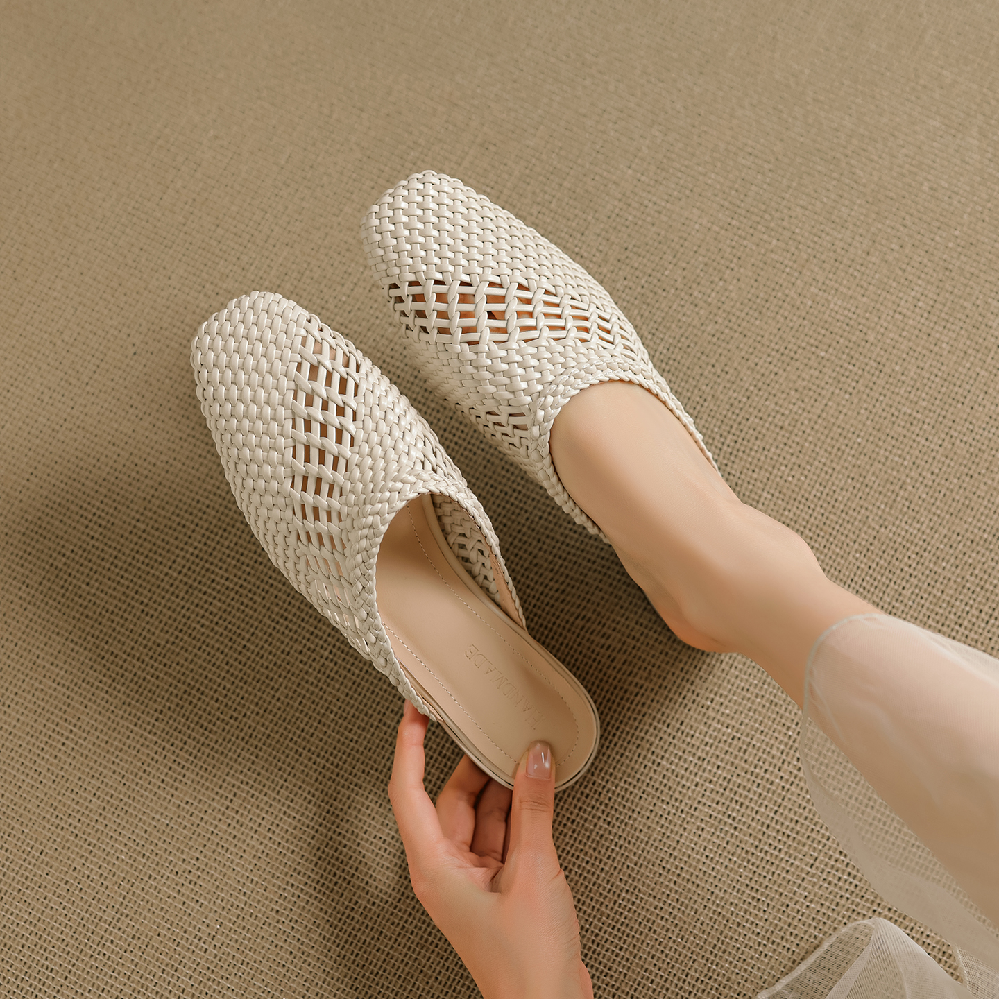 Summer Carnival Woven Hollow-Out Toe Half-Drag Flat Mules for Water Play - Trendy Cool Slippers for Beach and Pool Days Summer Carnival Woven Hollow-Out Toe Half-Drag Flat Mules for Water Play - Trendy Cool Slippers for Beach and Pool Days