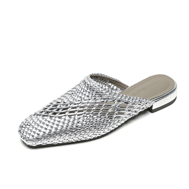 Summer Carnival Woven Hollow-Out Toe Half-Drag Flat Mules for Water Play - Trendy Cool Slippers for Beach and Pool Days Summer Carnival Woven Hollow-Out Toe Half-Drag Flat Mules for Water Play - Trendy Cool Slippers for Beach and Pool Days