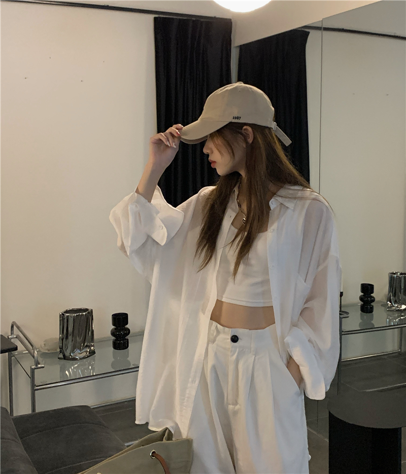 Summer Long Sleeve Jazz Hip-Hop Shirt for Women, Hong Kong Style Dance Jacket, Trendy Streetwear Top Summer Long Sleeve Jazz Hip-Hop Shirt for Women, Hong Kong Style Dance Jacket, Trendy Streetwear Top