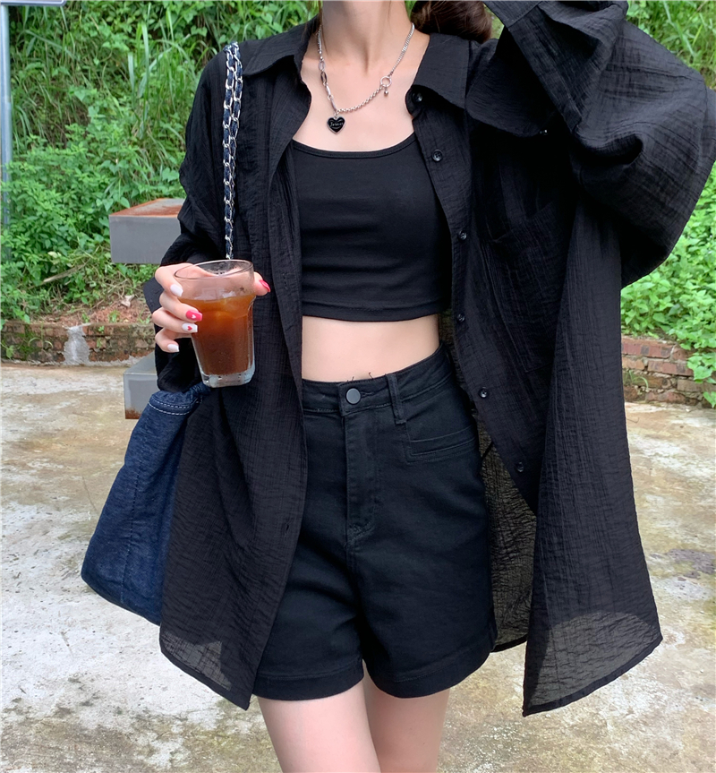 Summer Long Sleeve Jazz Hip-Hop Shirt for Women, Hong Kong Style Dance Jacket, Trendy Streetwear Top