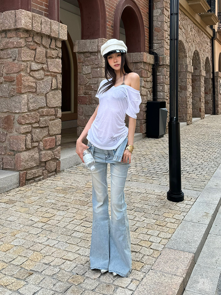 Supermodel God Pants Pure Spicy Straight Slim Retro Slightly Flared Jeans - Trendy Y2K Style