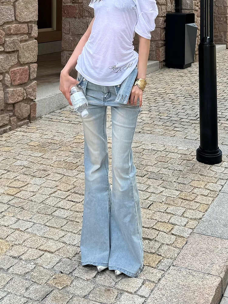 Supermodel God Pants Pure Spicy Straight Slim Retro Slightly Flared Jeans - Trendy Y2K Style