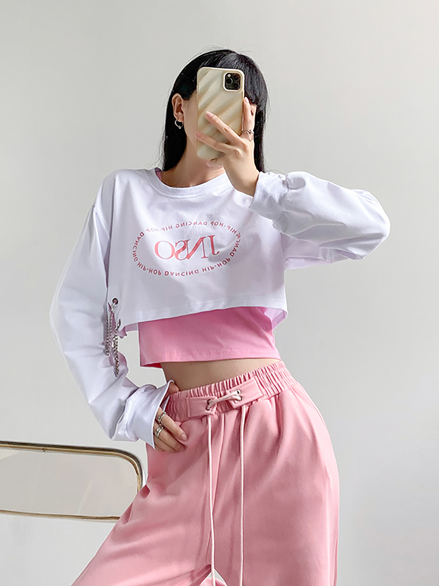 Sweet and Spicy K-Pop Jazz Dance Short Top Set for Women - American Style Korean Dance Performance Outfit for Hot Girl Groups Sweet and Spicy K-Pop Jazz Dance Short Top Set for Women - American Style Korean Dance Performance Outfit for Hot Girl Groups