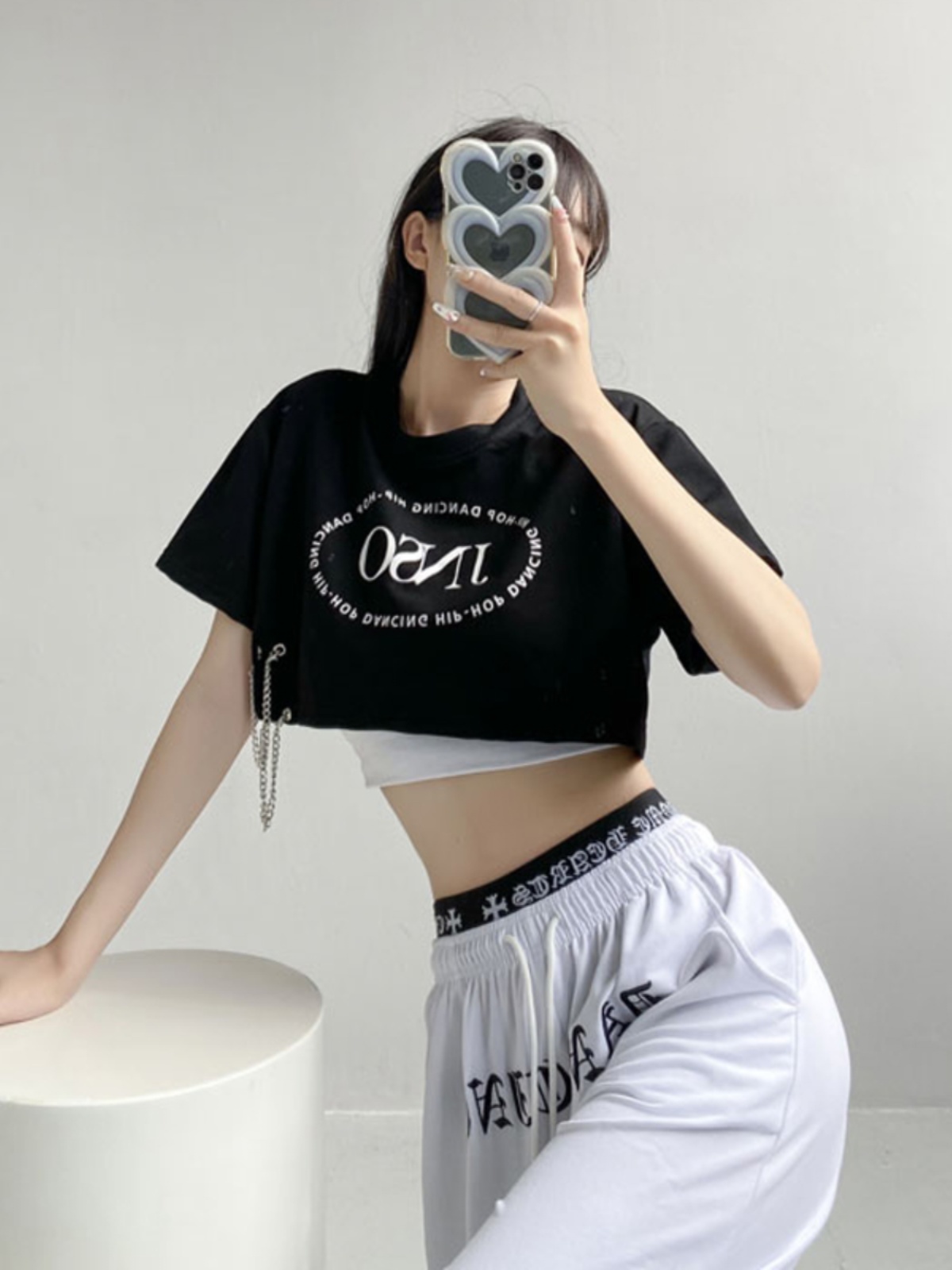Sweet and Spicy K-Pop Jazz Dance Short Top Set for Women - American Style Korean Dance Performance Outfit for Hot Girl Groups Sweet and Spicy K-Pop Jazz Dance Short Top Set for Women - American Style Korean Dance Performance Outfit for Hot Girl Groups