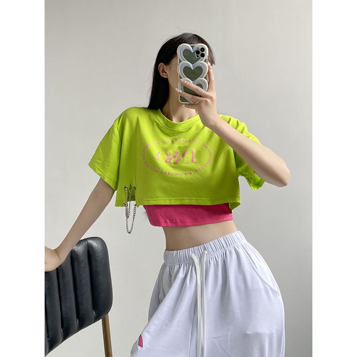 Sweet and Spicy K-Pop Jazz Dance Short Top Set for Women - American Style Korean Dance Performance Outfit for Hot Girl Groups