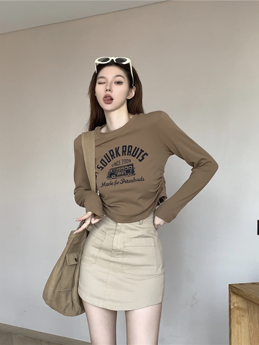 Sweet and Spicy K-Pop Jazz Dance Top for Early Autumn Music Festivals - Trendy Short Performance Outfit Sweet and Spicy K-Pop Jazz Dance Top for Early Autumn Music Festivals - Trendy Short Performance Outfit