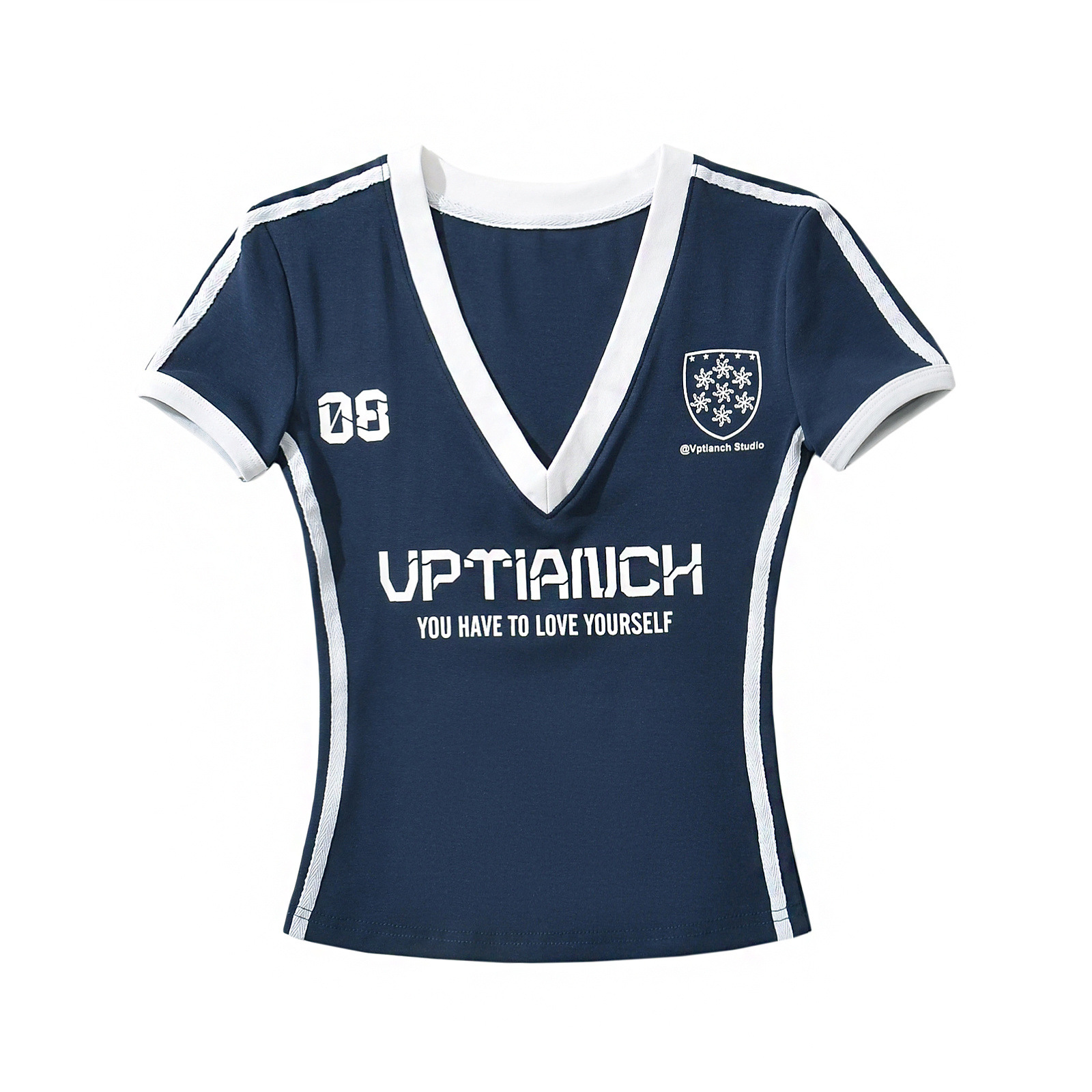 Sweet and Spicy Pink V-Neck Long Sleeve Color-Block T-Shirt for Women - Tight Fit Sports Jersey for Jazz Dance Sweet and Spicy Pink V-Neck Long Sleeve Color-Block T-Shirt for Women - Tight Fit Sports Jersey for Jazz Dance