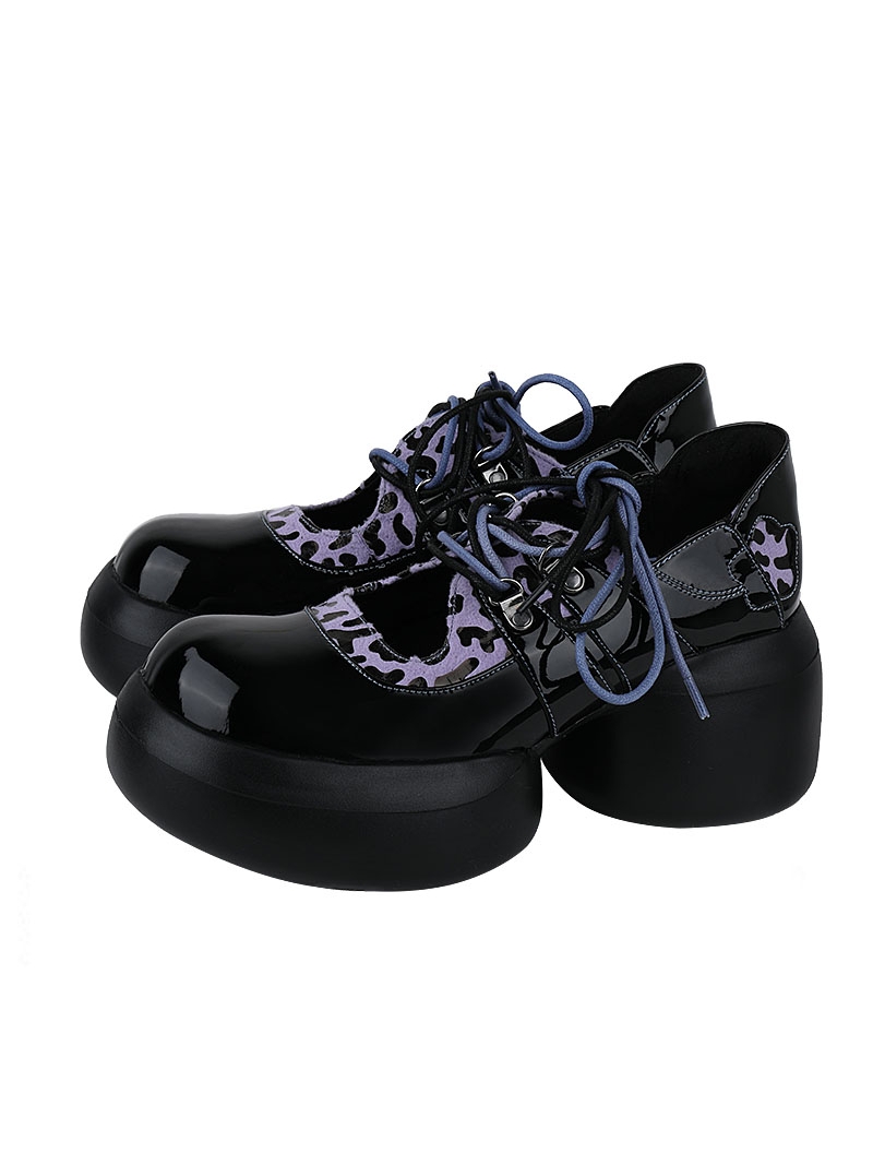 Sweet Cool Mary Jane Shoes for Women - Cute Height-Increasing Thick-Soled Leather Flats for Summer 2025