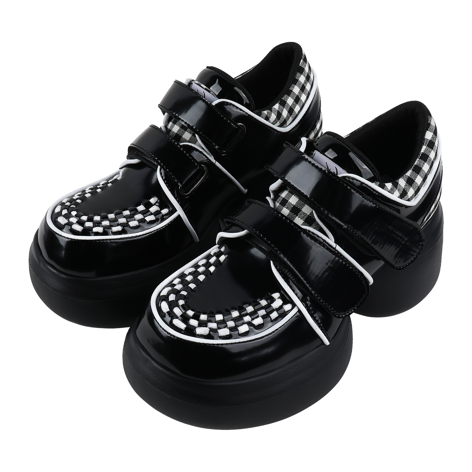 Sweet Cool Mary Jane Shoes for Women - Cute Height-Increasing Velcro Platform Leather Flats - Y2K Style