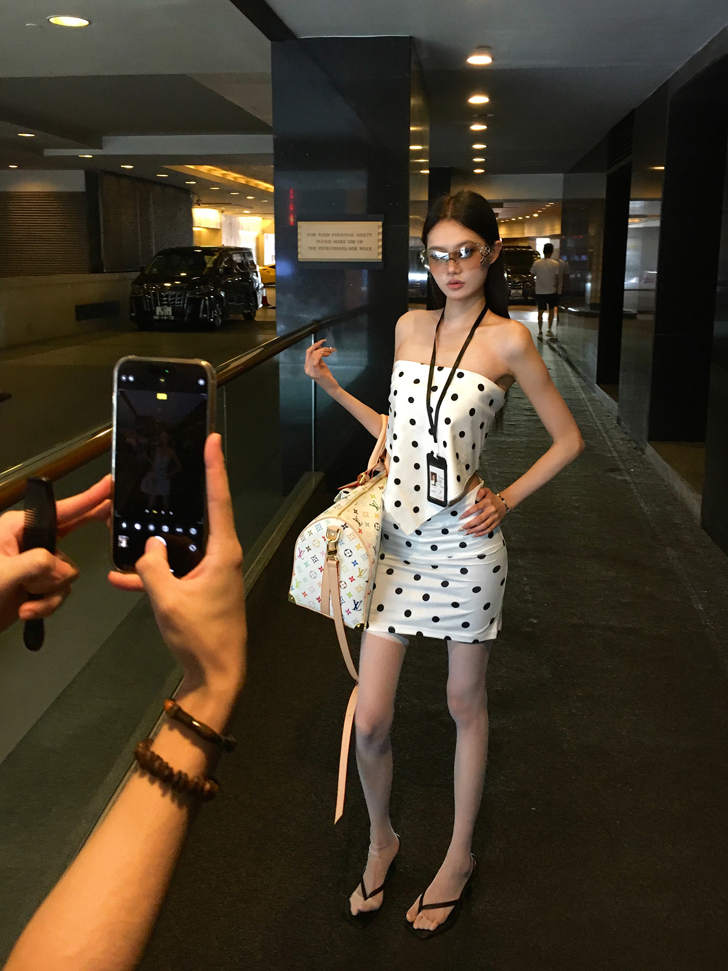 Sweet Off-Shoulder Sleeveless Two-Way Slim Fit Polka Dot Print Scarf Top for Hot Girls - Trendy Y2K Style Sweet Off-Shoulder Sleeveless Two-Way Slim Fit Polka Dot Print Scarf Top for Hot Girls - Trendy Y2K Style