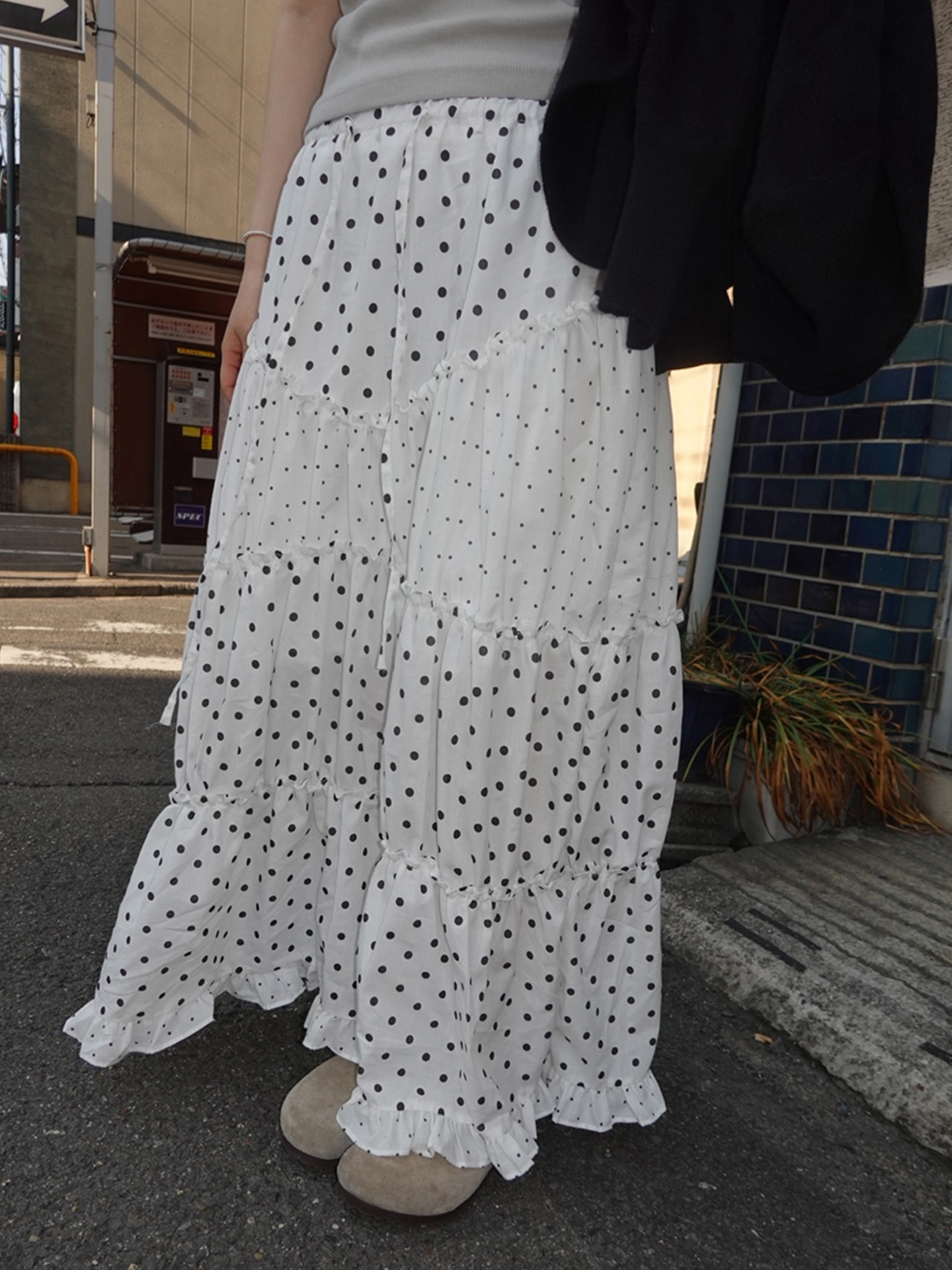 Sweet Princess Style Polka Dot A-Line Midi Skirt for Women, Fashionable Vintage-Inspired Versatile Long Skirt, Age-Reducing Fashion Sweet Princess Style Polka Dot A-Line Midi Skirt for Women, Fashionable Vintage-Inspired Versatile Long Skirt, Age-Reducing Fashion