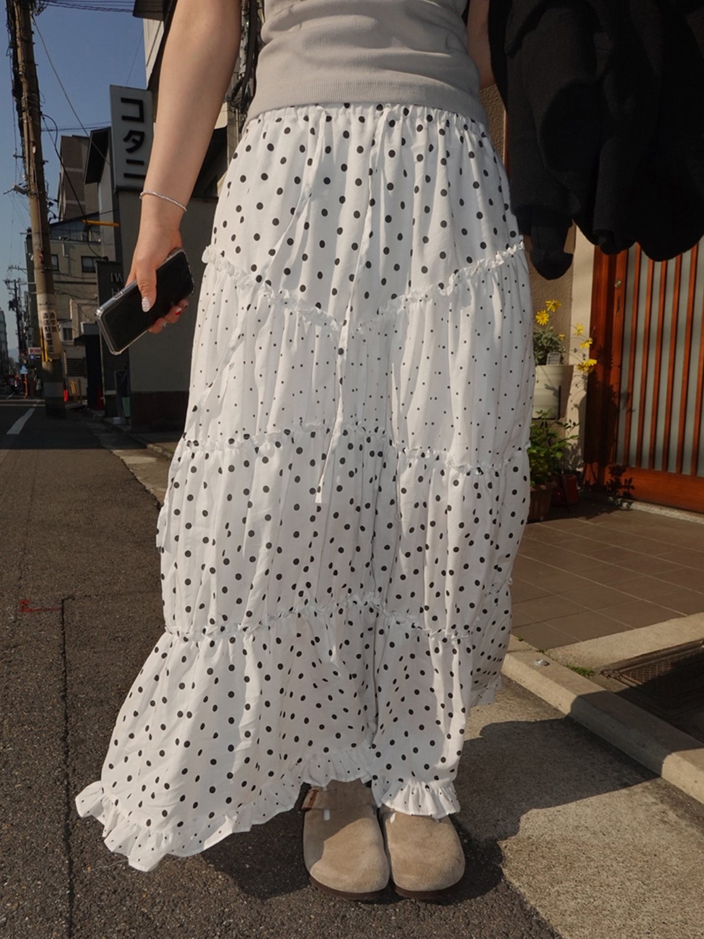 Sweet Princess Style Polka Dot A-Line Midi Skirt for Women, Fashionable Vintage-Inspired Versatile Long Skirt, Age-Reducing Fashion Sweet Princess Style Polka Dot A-Line Midi Skirt for Women, Fashionable Vintage-Inspired Versatile Long Skirt, Age-Reducing Fashion