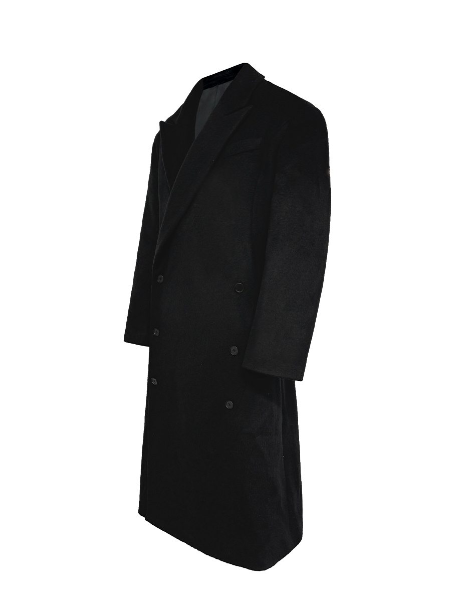 Tailored Wool Dress Coat with Shoulder Pads - Chic Mannequin Style for Effortless Elegance Tailored Wool Dress Coat with Shoulder Pads - Chic Mannequin Style for Effortless Elegance