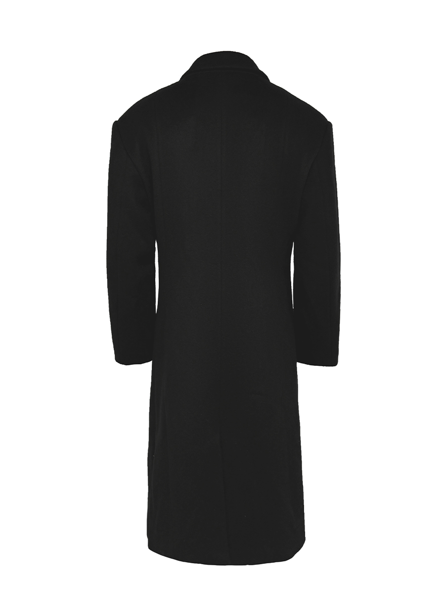 Tailored Wool Dress Coat with Shoulder Pads - Chic Mannequin Style for Effortless Elegance Tailored Wool Dress Coat with Shoulder Pads - Chic Mannequin Style for Effortless Elegance