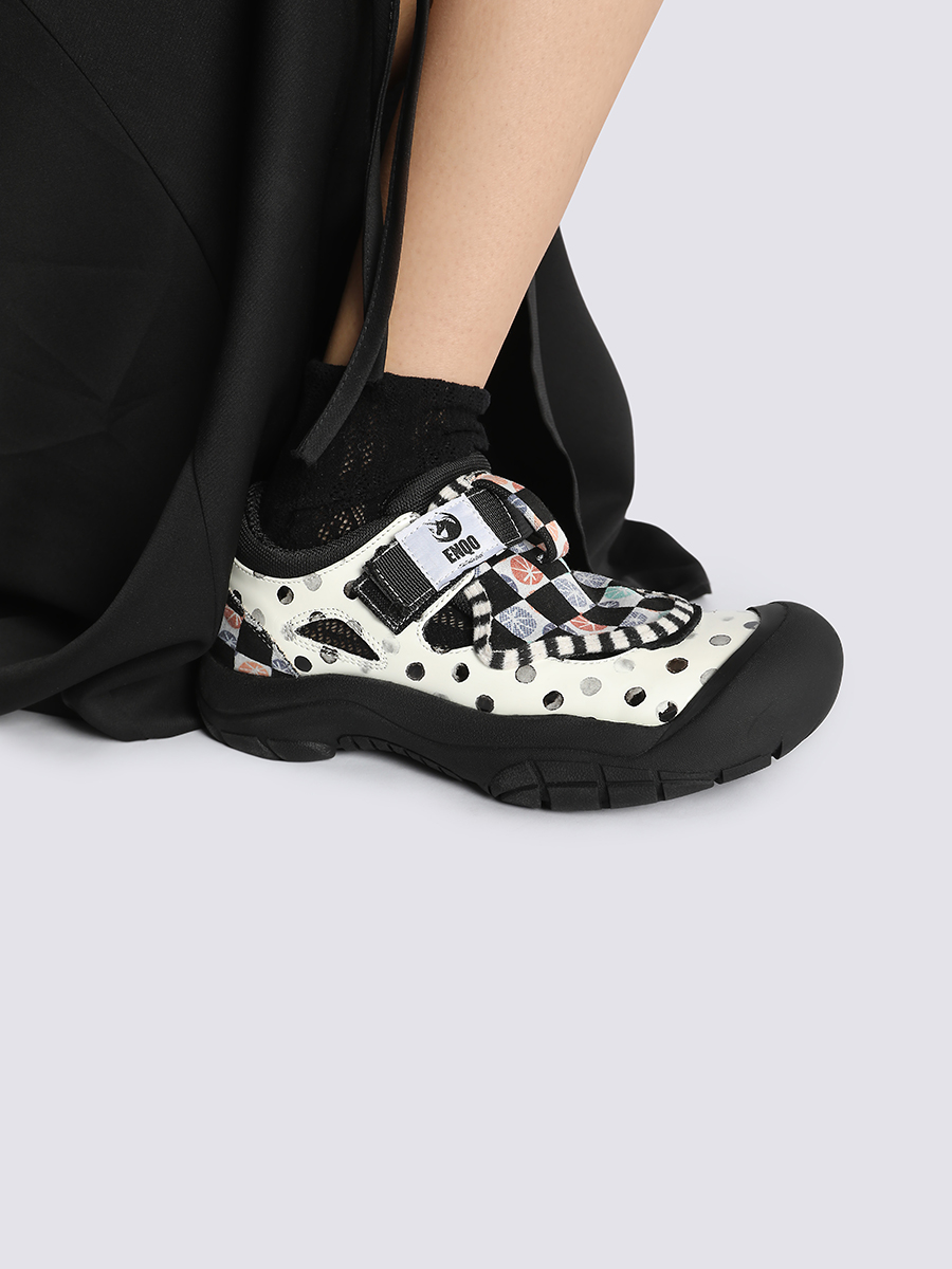 Thick-Soled Ugly Cute Big-Head Velcro Dad Shoes for Women â€“ 2025 Spring/Summer Niche Flats in Y2K Style