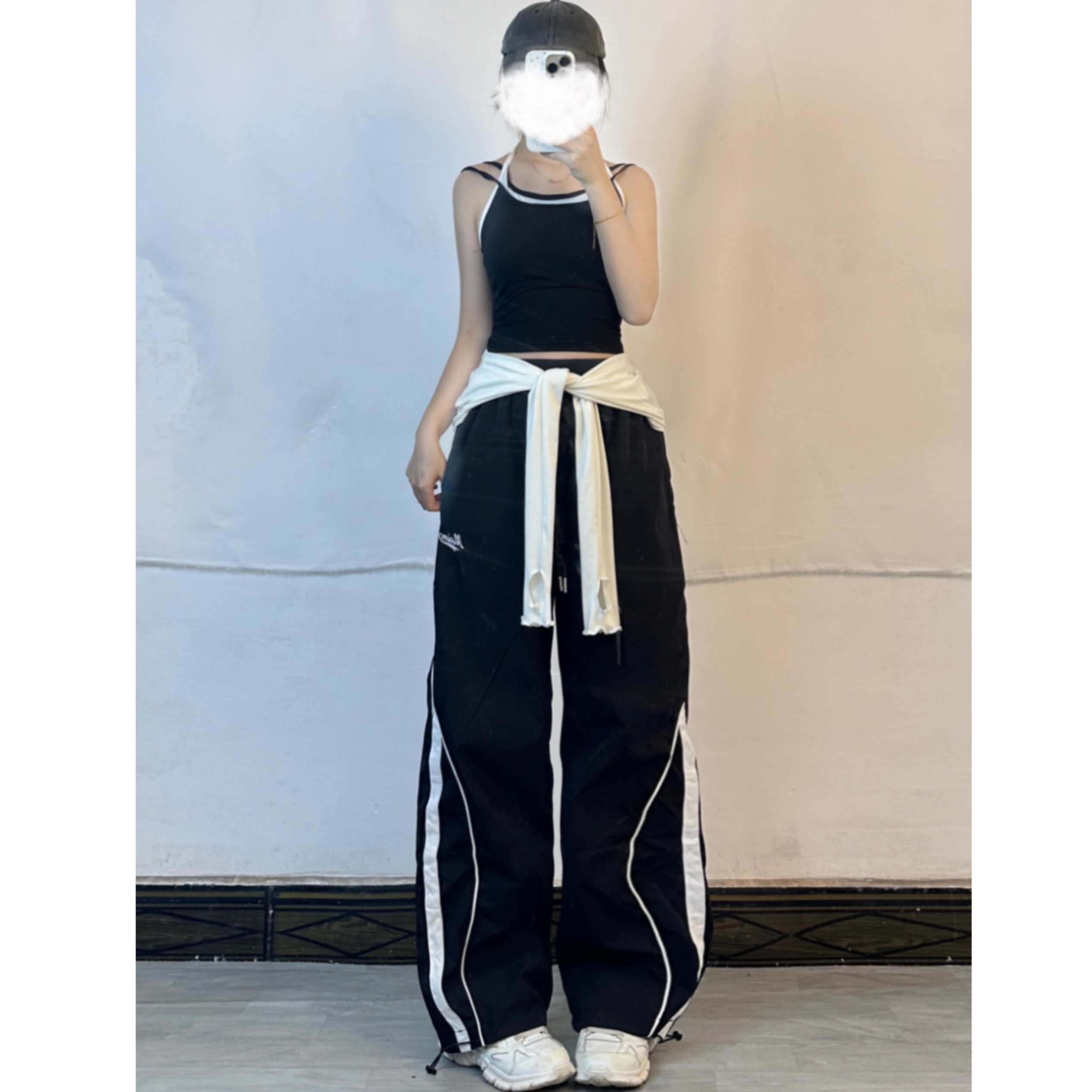 Thin Quick-Dry Hip-Hop Dance Pants for Women with Side Curve Design - Casual Y2K Style Work Pants Thin Quick-Dry Hip-Hop Dance Pants for Women with Side Curve Design - Casual Y2K Style Work Pants