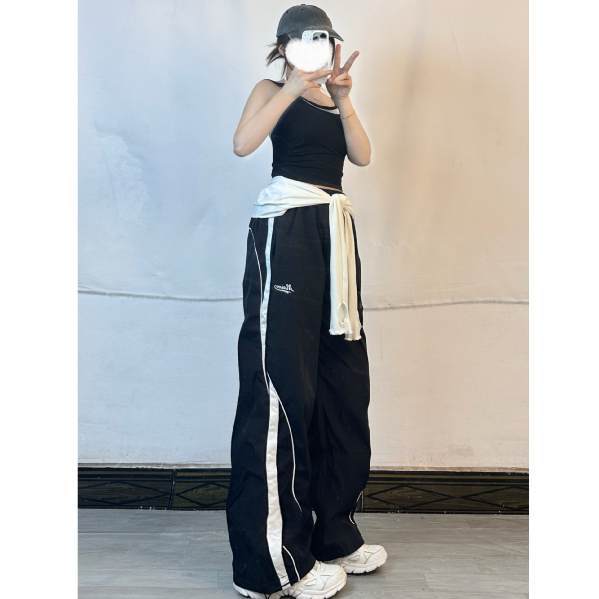 Thin Quick-Dry Hip-Hop Dance Pants for Women with Side Curve Design - Casual Y2K Style Work Pants Thin Quick-Dry Hip-Hop Dance Pants for Women with Side Curve Design - Casual Y2K Style Work Pants