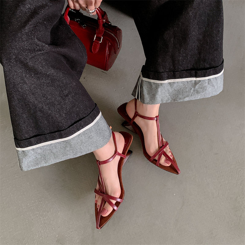 Thin Strap High-Heeled Sandals for Women - Niche European & American Style, 2025 Roman Vacation Shoes, Trendy Summer Footwear