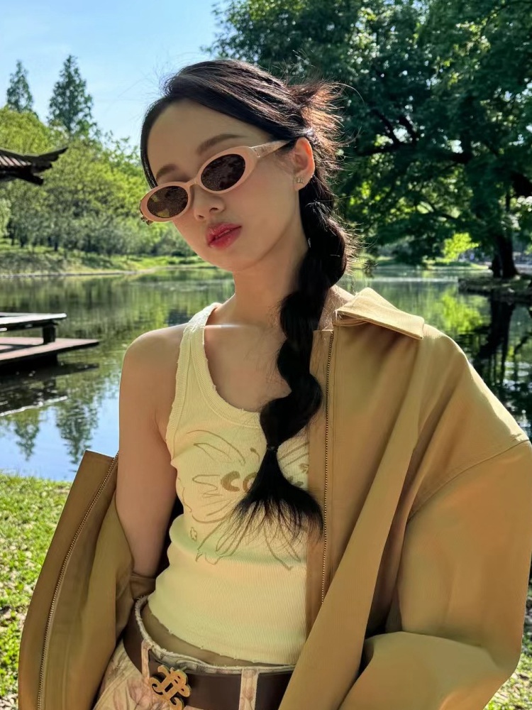 Trendy 2025 Oval Cat Eye Sunglasses for Women with Interchangeable Accessories, Stylish GM Sunglasses, Y2K Fashion Statement Trendy 2025 Oval Cat Eye Sunglasses for Women with Interchangeable Accessories, Stylish GM Sunglasses, Y2K Fashion Statement