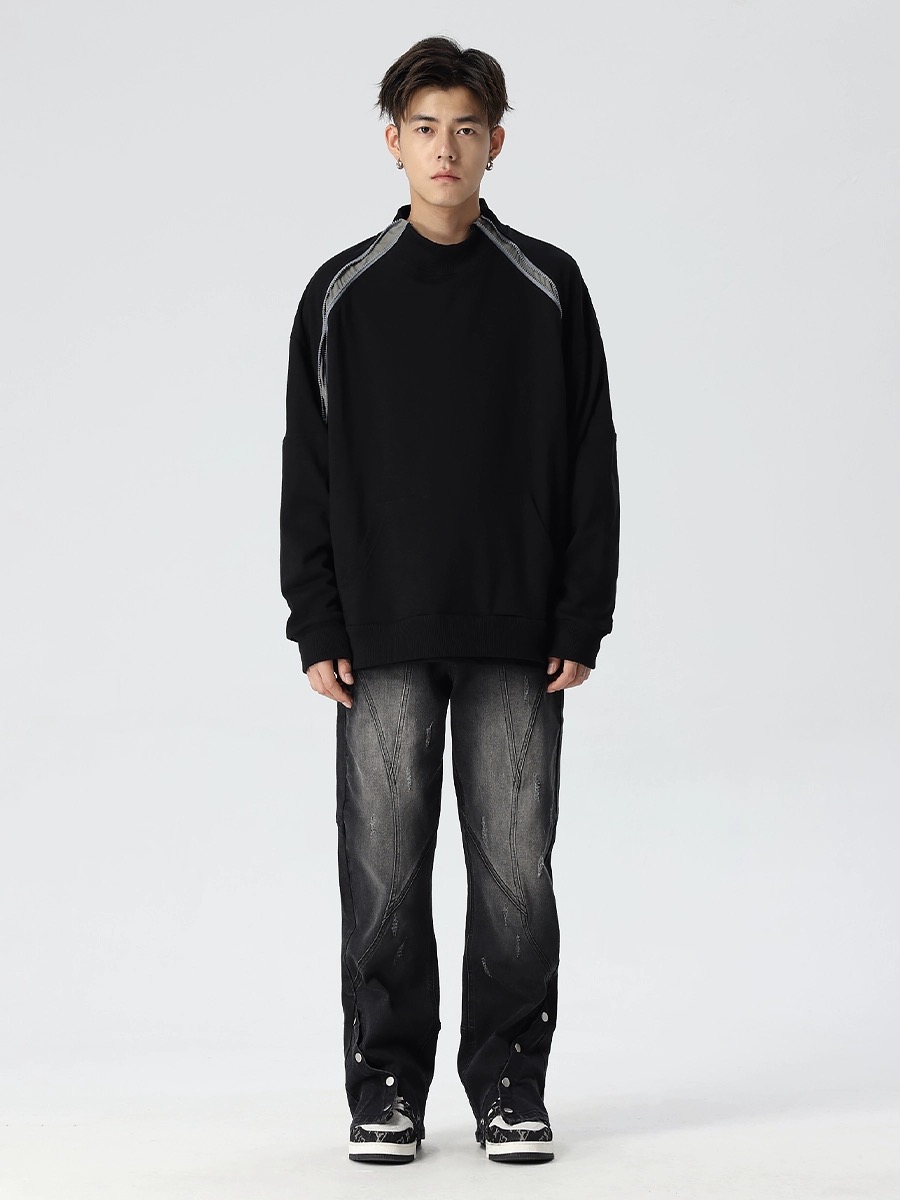 Trendy American High Street Flared Jeans for Men and Women - Loose Fit Button Pants, Y2K Style Trendy American High Street Flared Jeans for Men and Women - Loose Fit Button Pants, Y2K Style