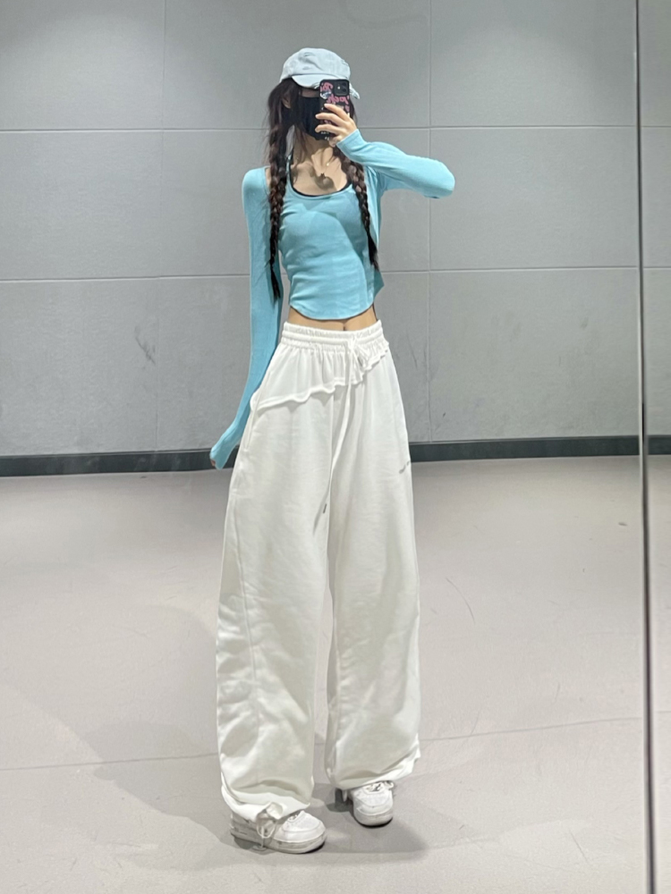 Trendy Blue Halter Off-Shoulder Slim Fit Long Sleeve Jazz Dance Crop Top for Women - Sexy Y2K Style Trendy Blue Halter Off-Shoulder Slim Fit Long Sleeve Jazz Dance Crop Top for Women - Sexy Y2K Style