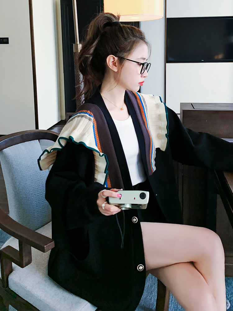 Trendy Casual Sweatshirt Jacket for Women - Spring Autumn 2025 College Style Baseball Cardigan in Korean Fashion