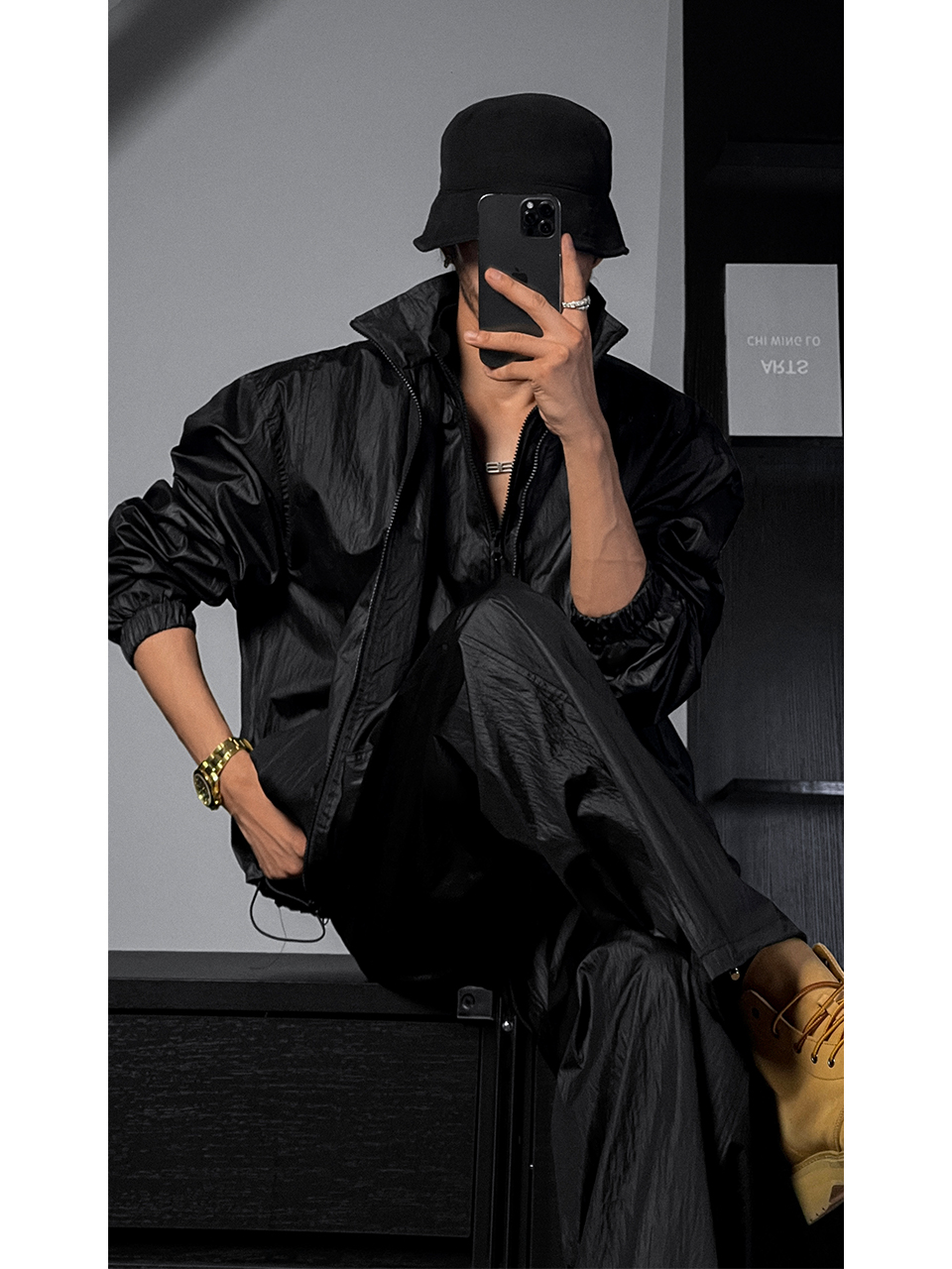 Trendy Casual Three-Piece Set: Simple Functional Style with Dragon Dadao Vest Jacket and Long Pants for Autumn Fashion Trendy Casual Three-Piece Set: Simple Functional Style with Dragon Dadao Vest Jacket and Long Pants for Autumn Fashion