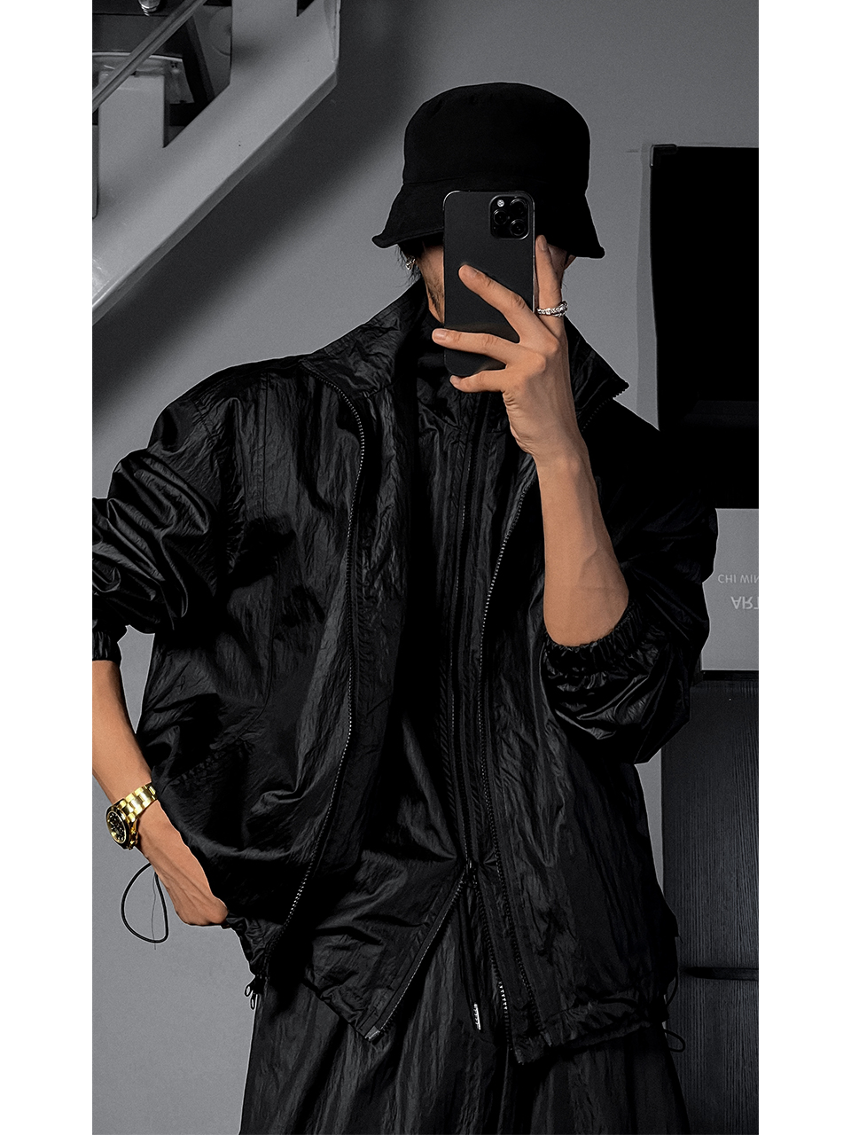 Trendy Casual Three-Piece Set: Simple Functional Style with Dragon Dadao Vest Jacket and Long Pants for Autumn Fashion Trendy Casual Three-Piece Set: Simple Functional Style with Dragon Dadao Vest Jacket and Long Pants for Autumn Fashion