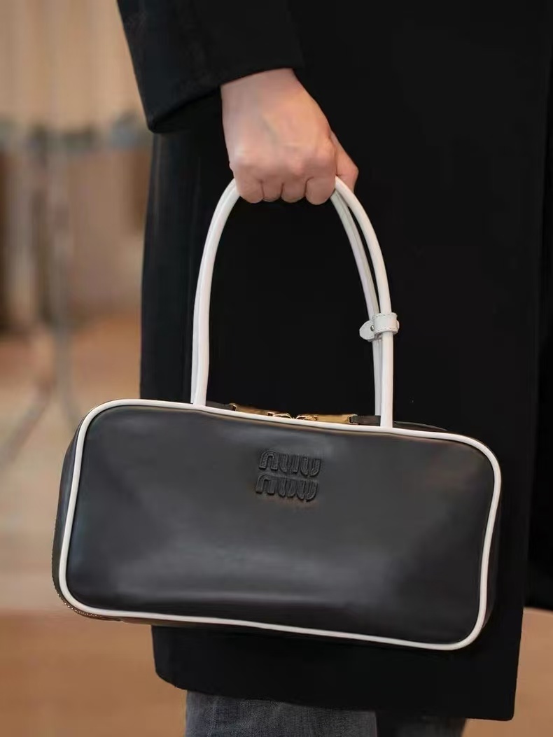 Trendy Color Block Boston Briefcase Handbag - Women's Shoulder Bag for Internet Celebrities - 2025 Fashion Statement