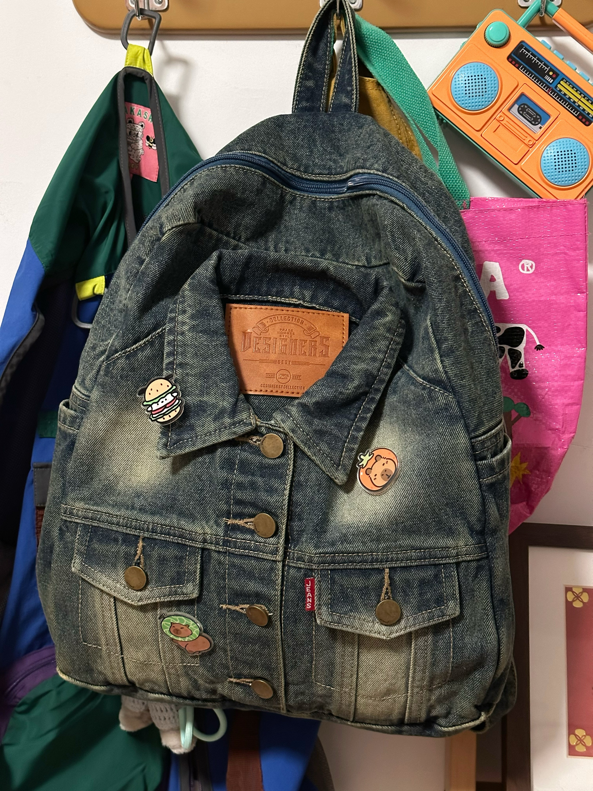 Trendy Large Capacity Denim Backpack for Students - Versatile Casual Design for Spring and Summer Trendy Large Capacity Denim Backpack for Students - Versatile Casual Design for Spring and Summer
