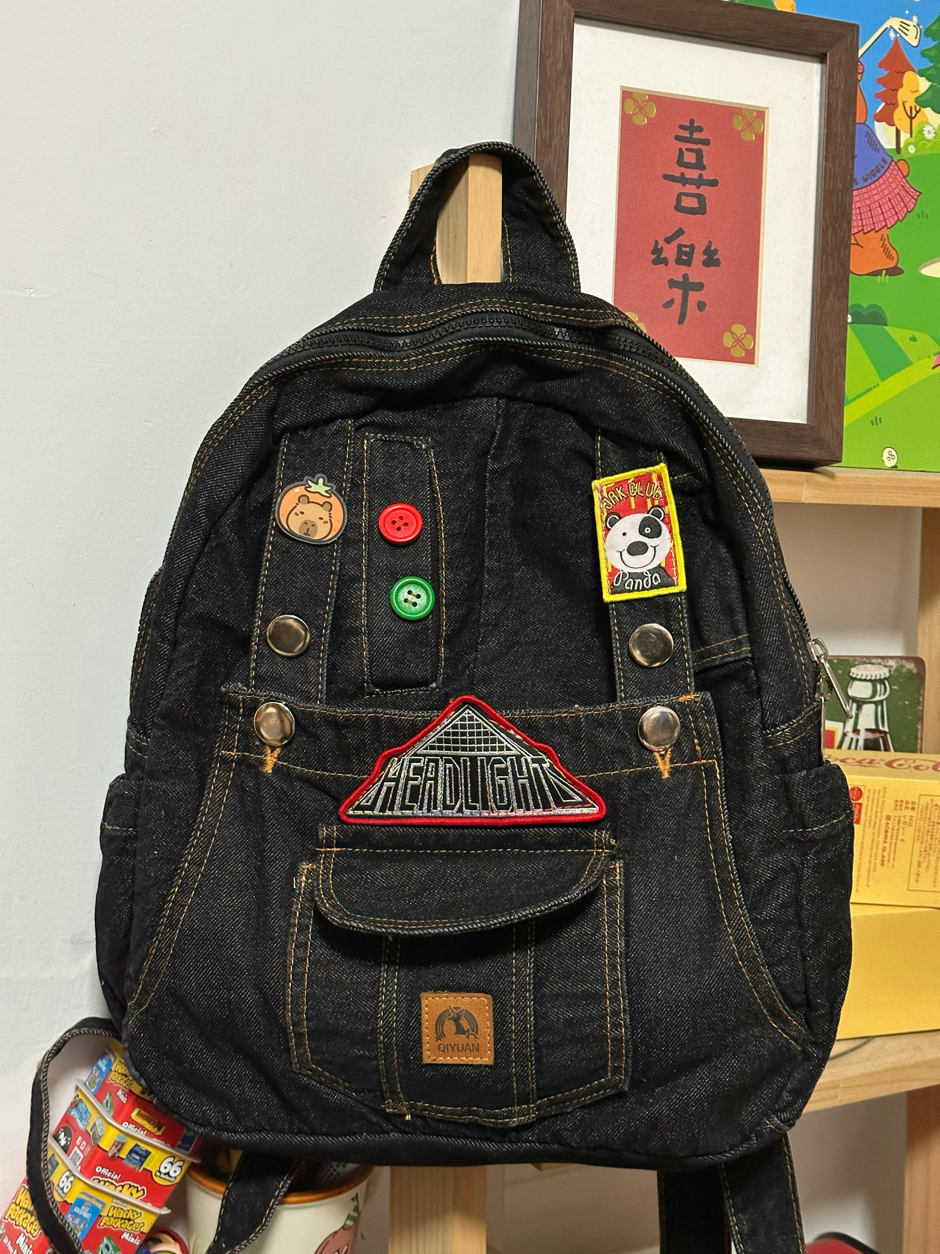 Trendy Large-Capacity Denim Backpack for Students, Versatile Fabric Bag, Stylish School Bag, Perfect for Daily Use