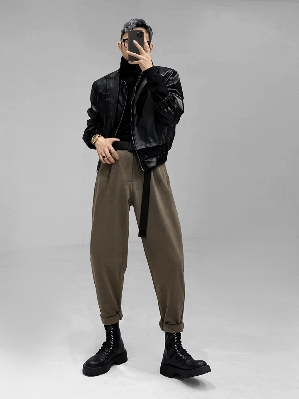 Trendy Loose Tapered Casual Pants with Built-In Belt - Versatile Dragon Dadao Style for Effortless Fashion Trendy Loose Tapered Casual Pants with Built-In Belt - Versatile Dragon Dadao Style for Effortless Fashion