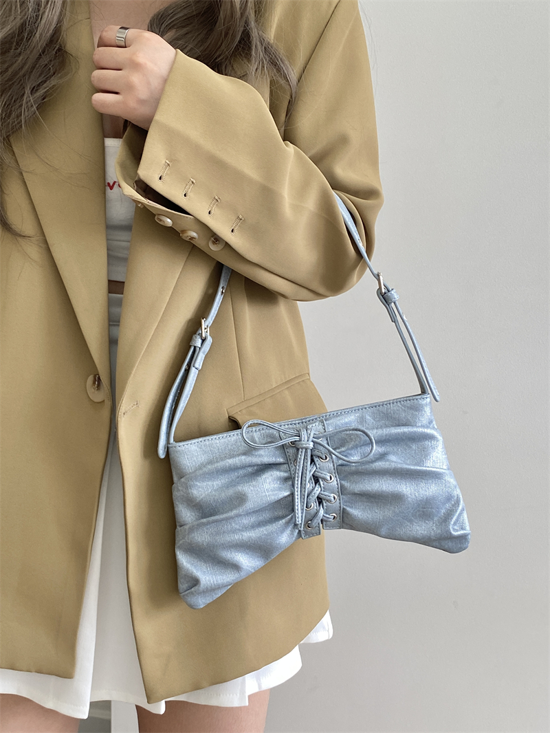 Trendy Pleated Underarm Bag for Women - High-End Feel Handheld Shoulder Small Bag, 2025 Niche Design