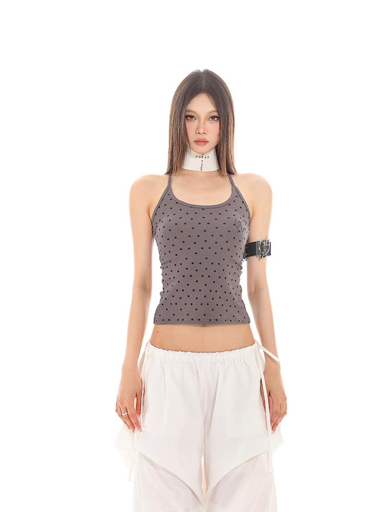 Trendy Polka Dot Cami Top for Women - Summer Fashion 2025 - CCUP SPACE Pure Desire - Stylish Casual 90s Y2K Vibe Trendy Polka Dot Cami Top for Women - Summer Fashion 2025 - CCUP SPACE Pure Desire - Stylish Casual 90s Y2K Vibe