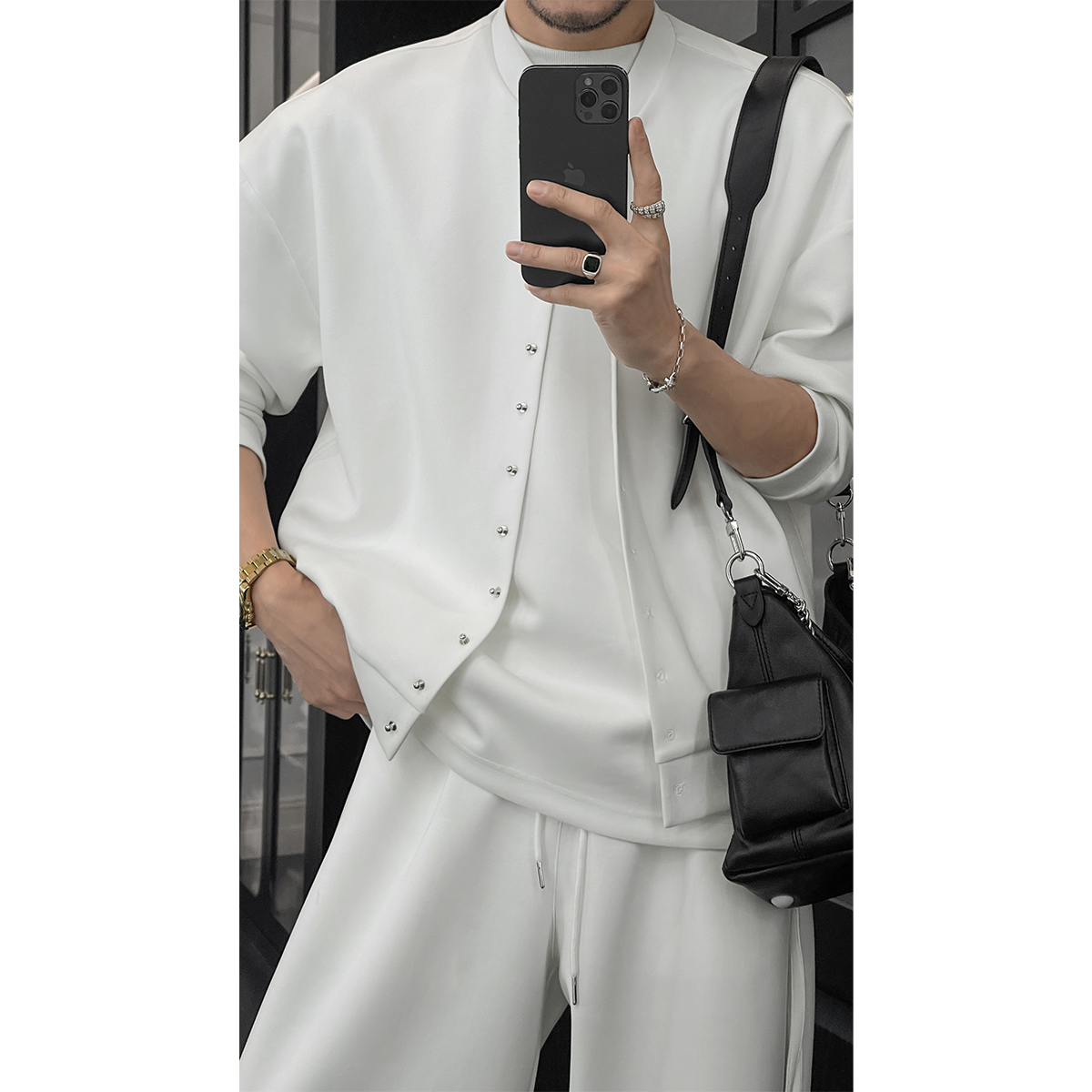 Trendy Spring 3-Piece Set: Curved Knife Long Pants, Loose Short-Sleeve T-Shirt & Sleeveless Cardigan for Effortless Style