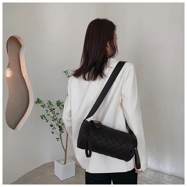 Trendy Women's Casual Crossbody Bag in Diamond-Shaped Cylindrical Design, High-Quality Oxford Cloth, Perfect for Sports Style and Everyday Use