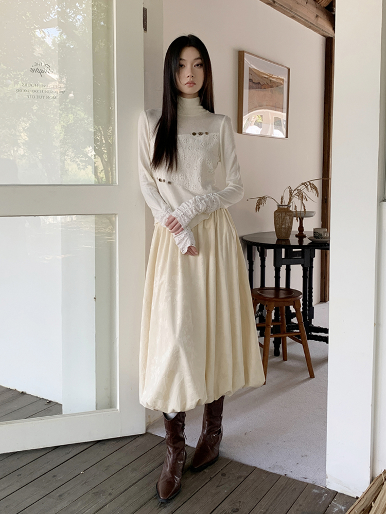 Trendy Women's Long Sleeve Top 2025 Spring White Textured Spliced Versatile Base Layer for Effortless Style Trendy Women's Long Sleeve Top 2025 Spring White Textured Spliced Versatile Base Layer for Effortless Style