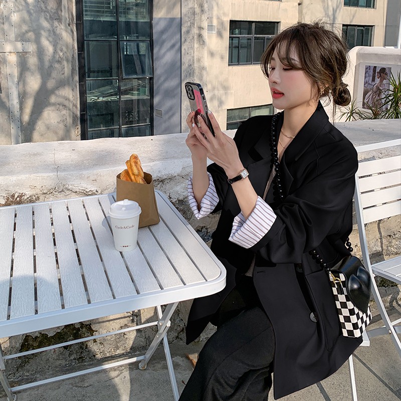 Trendy Women's Loose Blazer - High-End Casual Suit for Spring & Autumn 2025, Stylish Professional Outerwear Trendy Women's Loose Blazer - High-End Casual Suit for Spring & Autumn 2025, Stylish Professional Outerwear