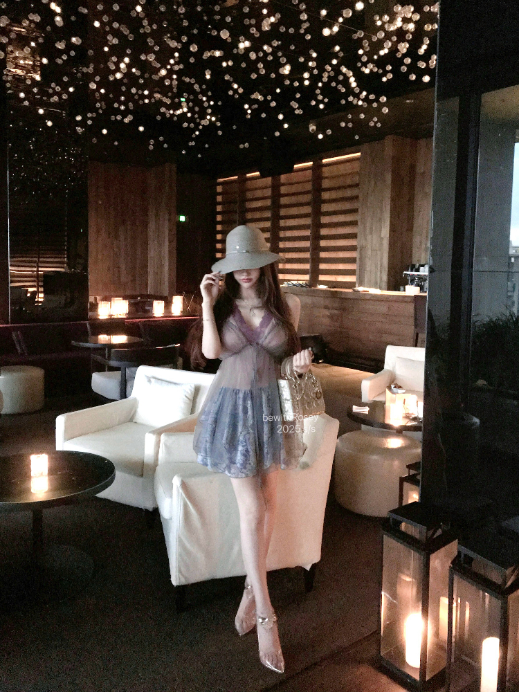 Two-Tone Lace Floral Two-Piece Dress in Wisteria Dream - Trendy 90s Inspired Fashion Two-Tone Lace Floral Two-Piece Dress in Wisteria Dream - Trendy 90s Inspired Fashion