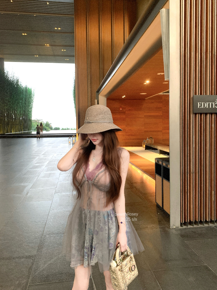 Two-Tone Lace Floral Two-Piece Dress in Wisteria Dream - Trendy 90s Inspired Fashion Two-Tone Lace Floral Two-Piece Dress in Wisteria Dream - Trendy 90s Inspired Fashion