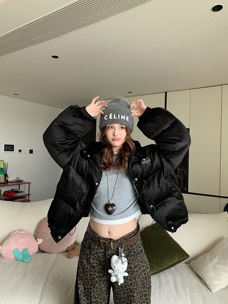 Unisex 2025 Winter Short Hooded Down Jacket - Loose Fit Cold-Resistant Warm Puffer Coat for Men and Women