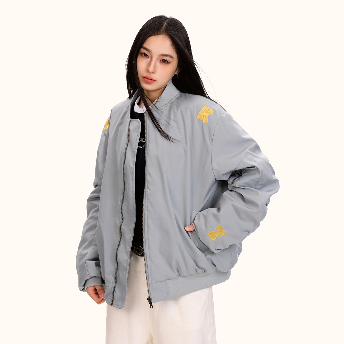 Unisex Ethnic Style Embroidered Padded Baseball Jacket - Vintage American Loose Fit Coat for Autumn Winter Fashion Unisex Ethnic Style Embroidered Padded Baseball Jacket - Vintage American Loose Fit Coat for Autumn Winter Fashion