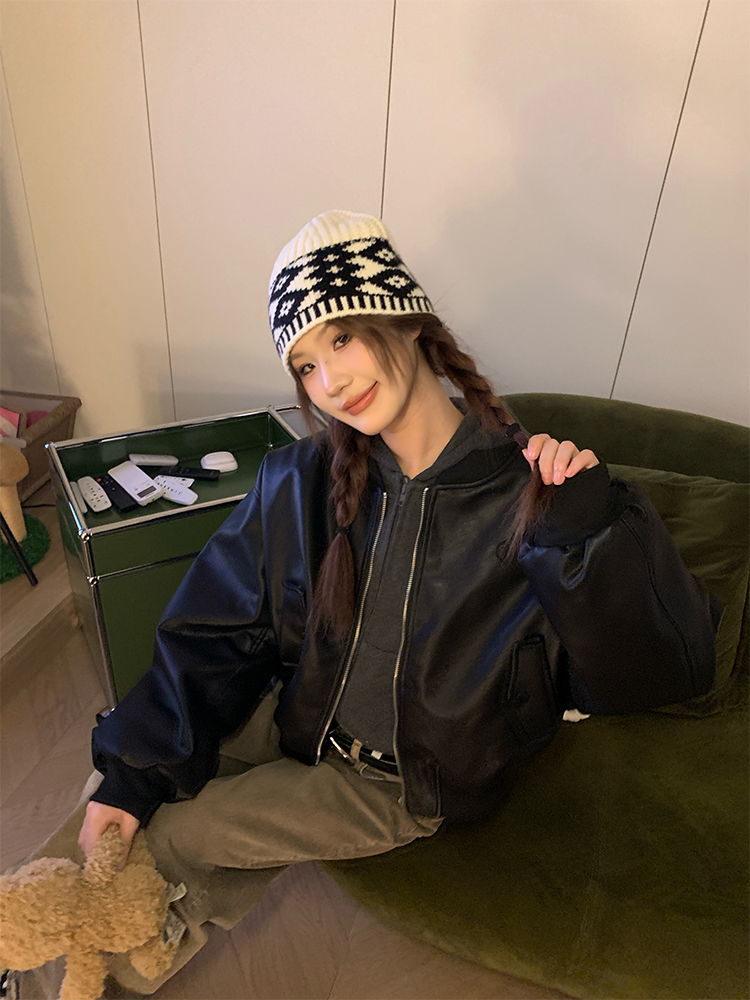 Unisex Loose Casual Cotton Pilot Jacket - Trendy Short Outerwear for Autumn & Winter High Street Style